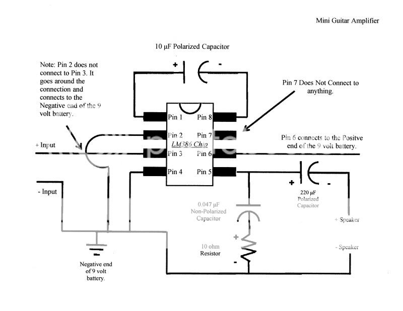 Mini Guitar Amp Schematic Photo by a_dim_wit | Photobucket